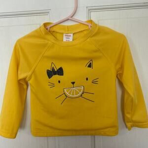 Gymboree Yellow Cat Swim Top - 18-24 Months - Adorable!